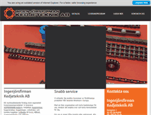 Tablet Screenshot of kedjeteknik.se